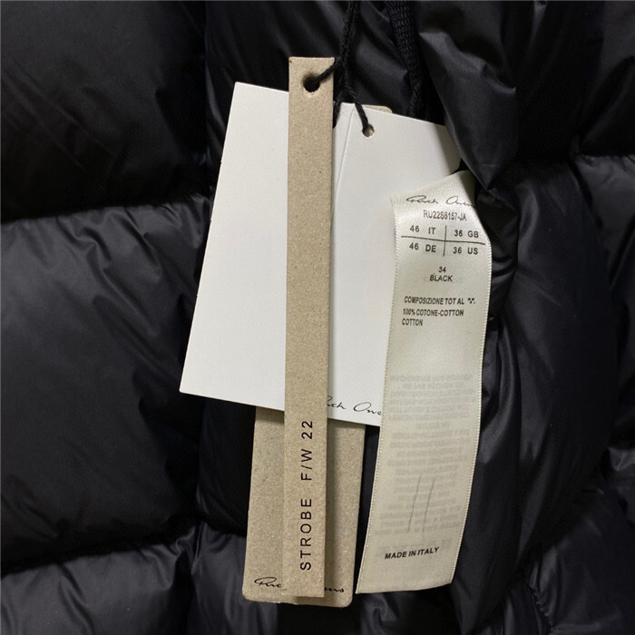 2023fw Rick Owens Down Jacket