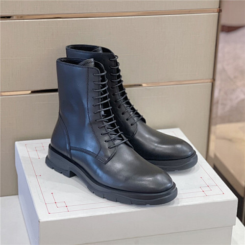 A*EXANDER M*QUEEN Leather Boots