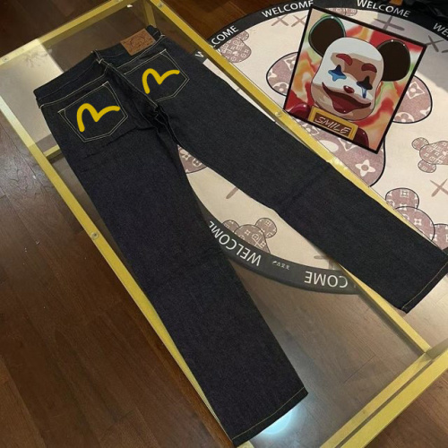 EVISU 2280）EVISU 福神 24s 黃 海鷗 小直筒 牛仔長褲 牛仔褲 時尚 潮流