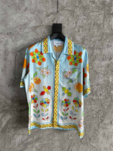 casablanca 11 CASABLANCA Silk Shirt Top Version 4F48