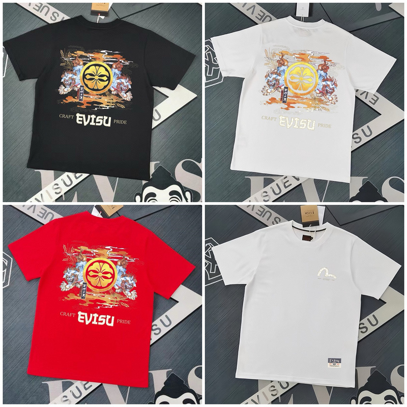 EVISU 1580）EVISU 福神 25新款 神獸 家徽 海鷗m 字母 短袖 短T 潮流 時�