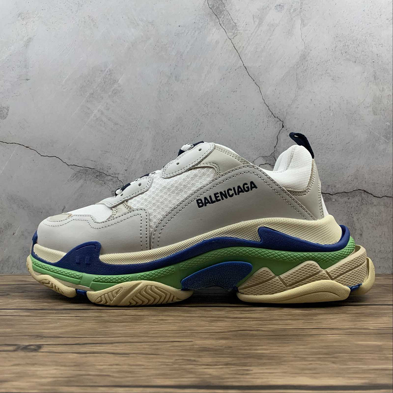 BALENCIAGA TRIPLE S 【470】[BA﹡LEN﹡CIAGA TRIPLE S SNEAKERS LIGHT GREY∕BLUE∕GREEN]-[WOMAN︰35-39]-