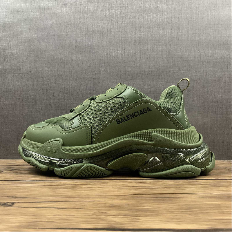 BALENCIAGA TRIPLE S 【550】[BA﹡LEN﹡CIAGA TRIPLE S SNEAKERS GREEN∕GREEN∕BLACK]-[WOMAN︰35-39]-[MAN