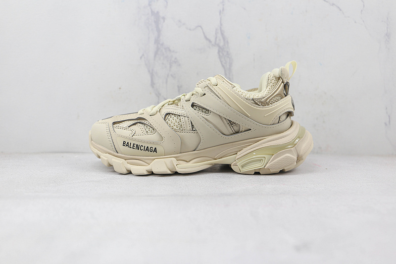 BALENCIAGA TRACK 【630】[OK BA﹡LEN﹡CIAGA TRACK MULE CLEAR SOLE 3.0 SNEAKERS BEIGE∕BEIGE]-[WOMAN︰