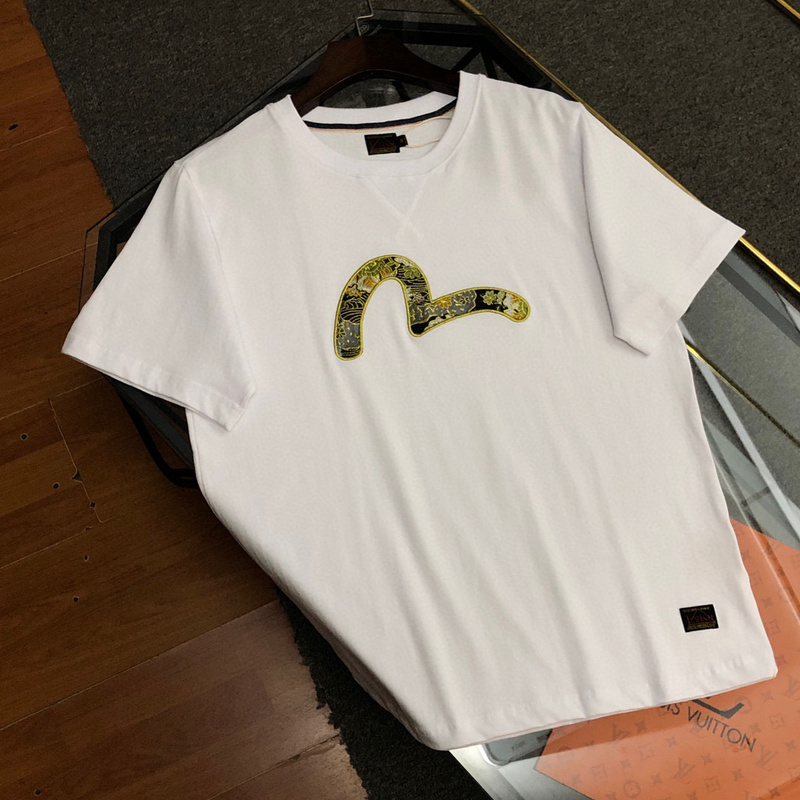 EVISU 1580）EVISU 福神 24新款 刺繡 海鷗 印花字母 短袖 短T 潮流 時尚