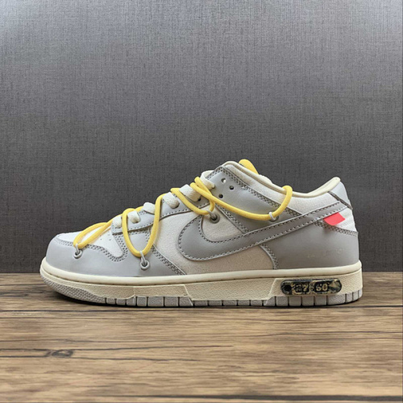 dunk 360 DM1602 120 OW X SB DUNK LOW LOT 27 OF 50 SAIL NEUTRAL GREY YELLOW WOMAN 36 39 MAN 40