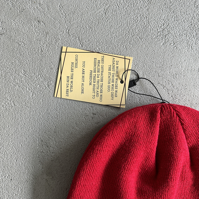 goat 55 Side embroidered cold hat red6D7C