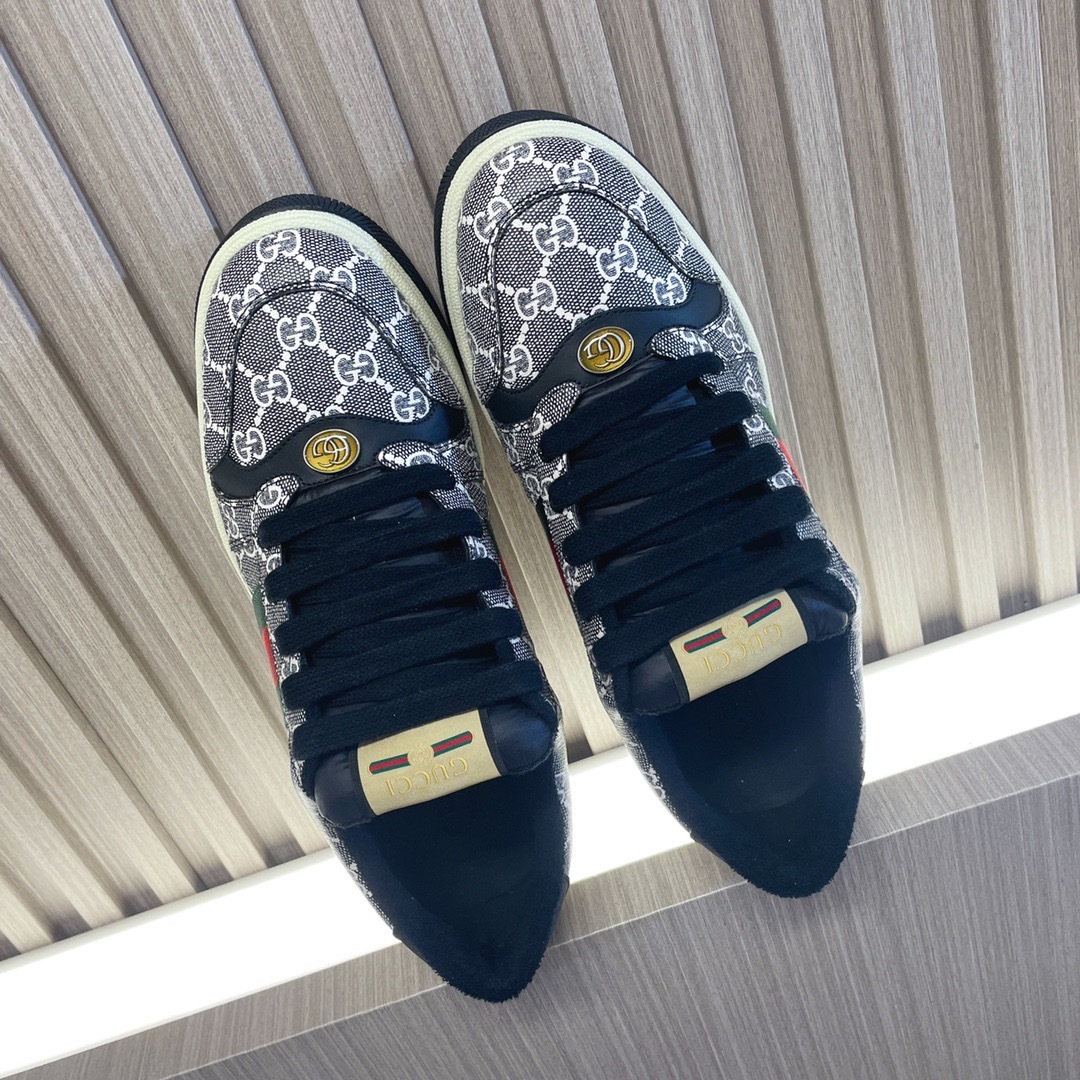 GUCCI SHOES MEN'S SCREENER SNEAKER 763525(160usd)(5AB3)