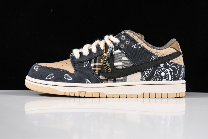 h12 【620】[CT5053-001]-[H12 SB DUNK LOW TRAVIS SCOTT BLACK∕PARACHUTE BEIGE-PETRA BROW