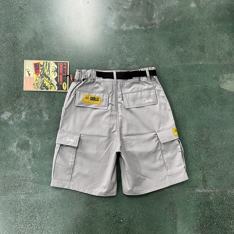 goat 195 Gray Cargo Shorts36E0