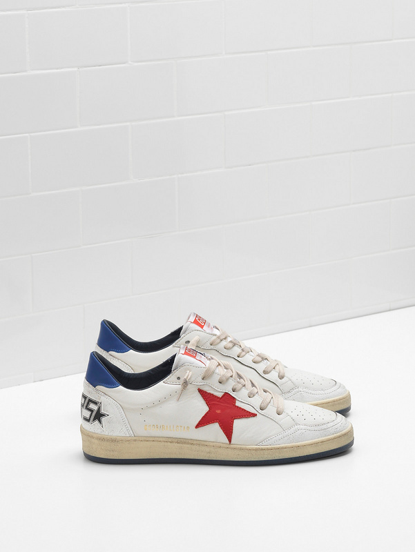 golden goose BALL STAR Sneakers G33MS592.H8 Upper in calf leather Leather crackle details Sta