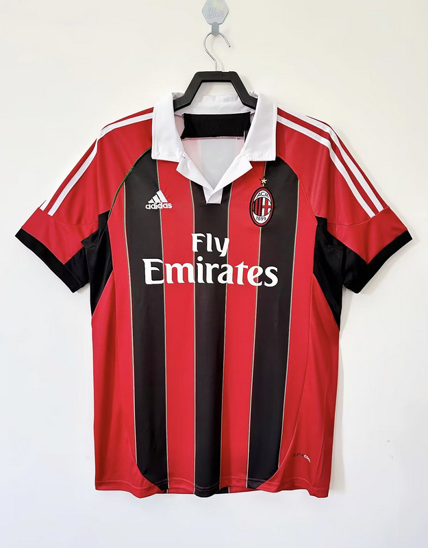 retro jersey AC Milan retro soccer jersey 2012 maglia calcio maillot football camisetas