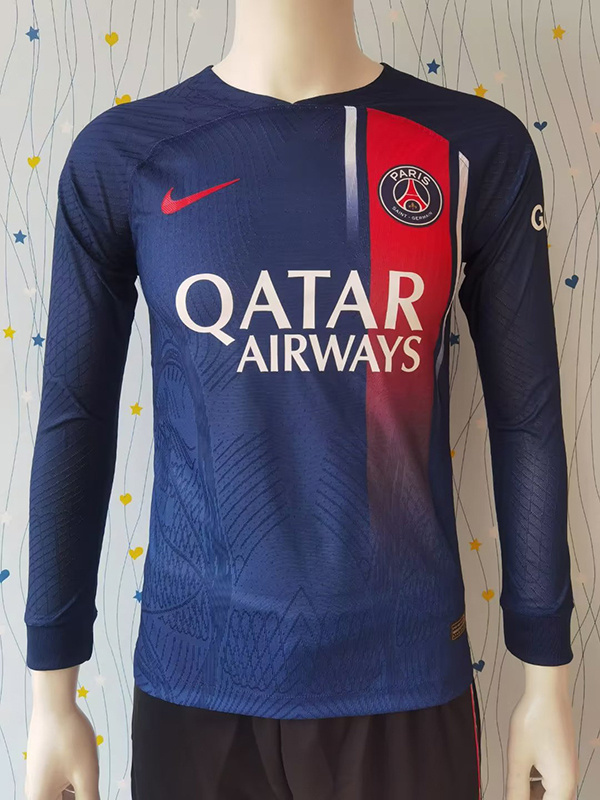 soccer jerseys Psg home long sleeve player version 23 24 5050
