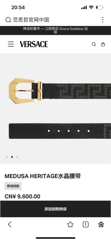 Versace The belt -VERSACE 0558E70