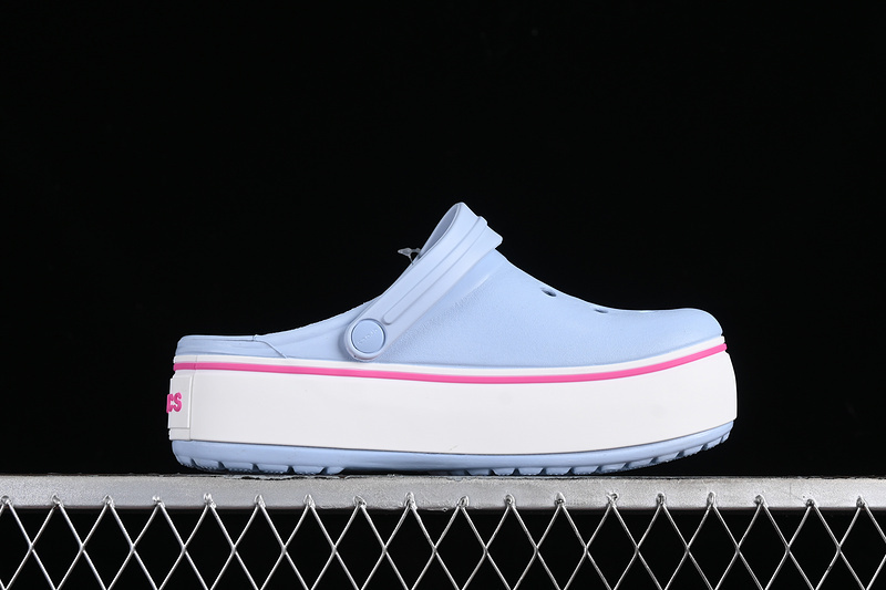 Sandal 【220】[CROCS CROCBAND PLATFORM RAINBOW WHITE∕BLUE∕PINK]-[WOMAN︰36-40] DA4C