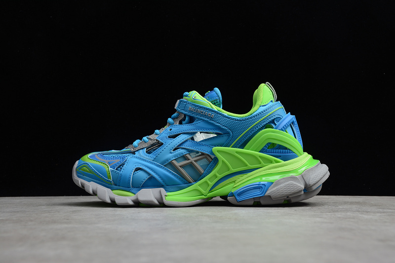 BALENCIAGA TRACK 【750】[BA﹡LEN﹡CIAGA TRACK 2.0 SHOES BLUE∕GREY∕GREEN]-[WOMAN︰35-39]-[MAN︰40-46]