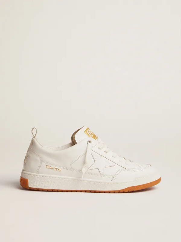 golden goose Yeah sneakers in optical white leather(FD1E)