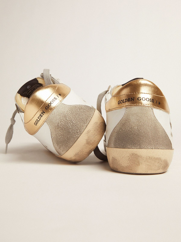 golden goose Super-Star LTD sneakers with gold heel tab and handwritten lettering(1686)