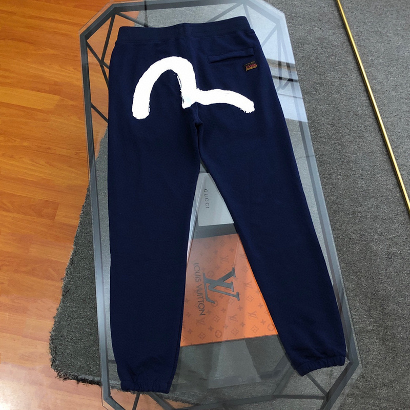 EVISU 1680）EVISU 福神 24新款 家徽 字母 刷筆大M 長褲 棉褲 時尚 潮流 _003