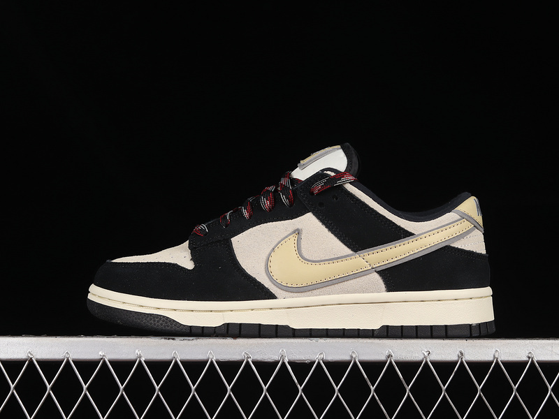 dunk 330 DV3054 001 SB DUNK LOW BLACK TEAM GOLD COCONUT MILK WOMAN 36 39 MAN 40 46 F01E