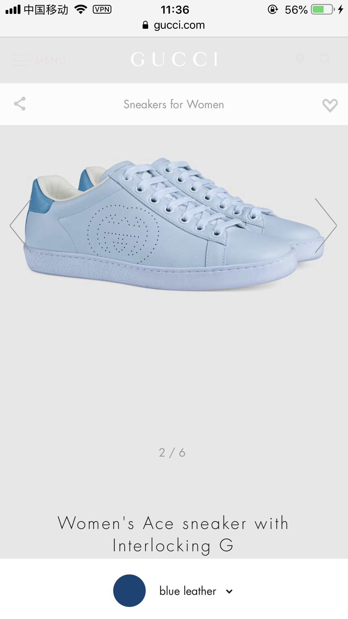 GUCCI SHOES GUCCI WOMEN'S ACE SNEAKER WIHT INTERLOCKING G 598527( 170 USD)(F9FB)