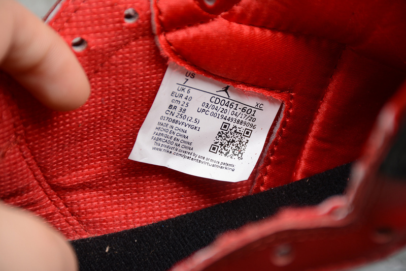 jordan 1 340 CD0461 016 AIR JORDAN 1 HIGH OG SATIN BLACK TOE BLACK BLACK WHITE VARSTIY RED A9