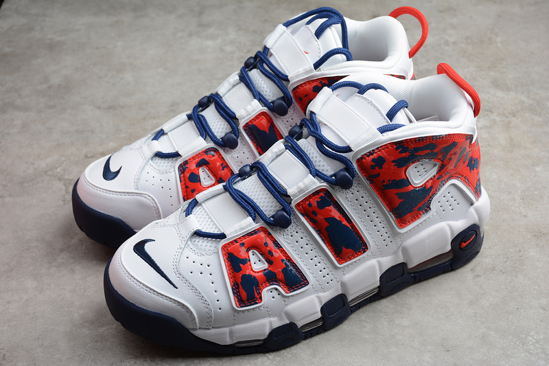 uptempo 340 CZ7885 100 AIR MORE UPTEMPO USA TIE DYE WHITE BLUE VOID UNIVERSITY RED UNISEX 36