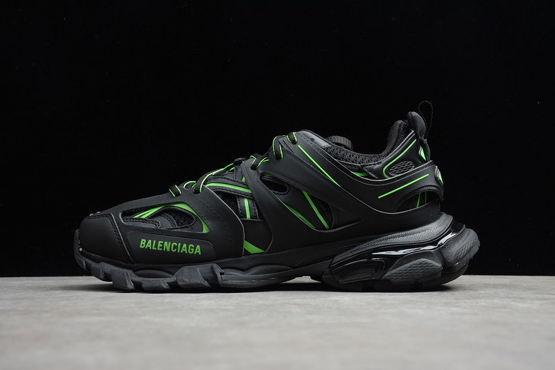 BALENCIAGA TRACK 【580】[BA﹡LEN﹡CIAGA TRACK 3_001.0 SNEAKER BLACK∕BLACK∕GREEN]-[WOMAN︰35-39]-[MAN︰40