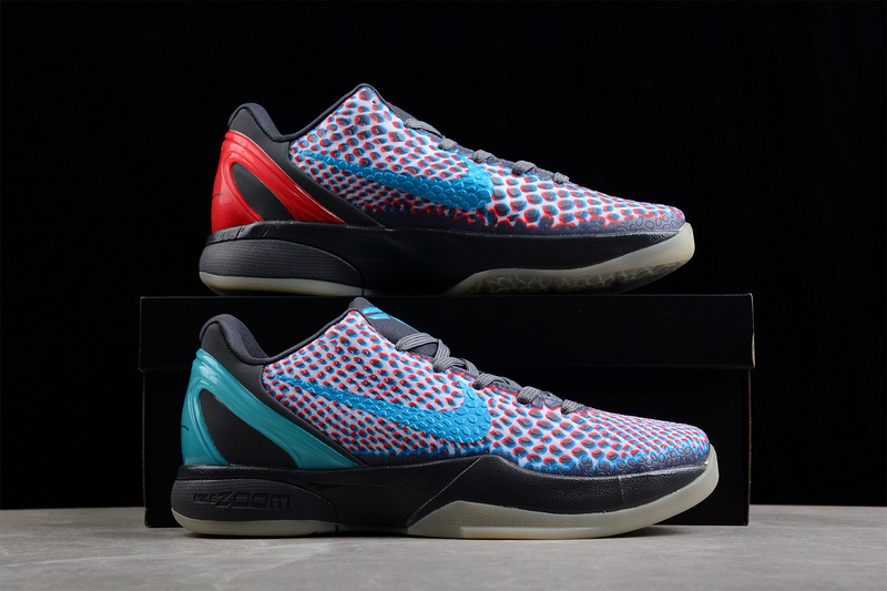 kobe 360 DD2305 003 ZOOM KOBE 6 PROTRO 3D HOLLYWOOD DARK GREY DARING RED CHLORINE BLUE MAN 40