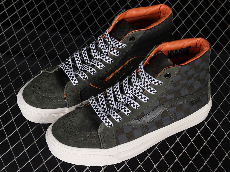 [VN0A4BVBWW6]-[PORTER X SK8-HIGH REISSUE VLT LX FOREST NIGHT∕BLACK INK∕WHITE]-[U...(B73C)