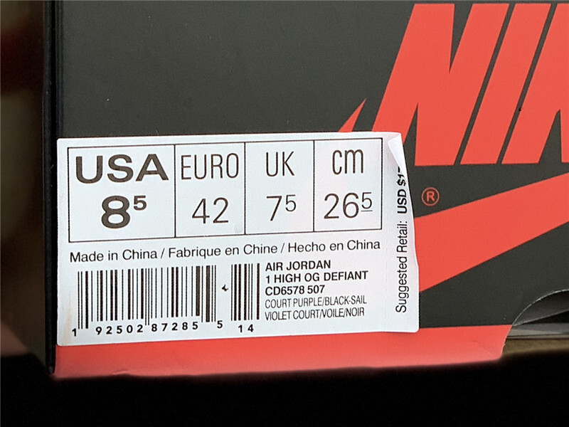 h12 【600】[CD6578-507]-[H12 AIR JORDAN 1 RETRO HIGH OG LA TO CHICAGO PURPLE∕GOLD] 98DF