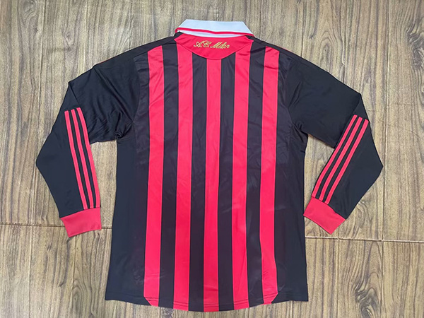 retro jersey Cheap ac milan LS retro soccer jerseys 2009 maglia calcio maillot football