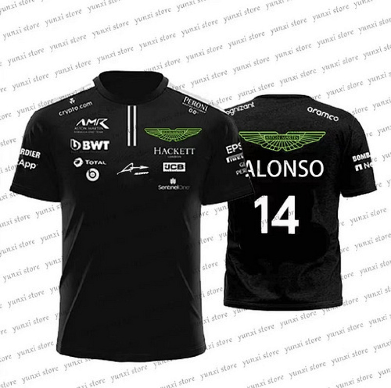 mercedes Alonso 2023 F1 black polo3CF9