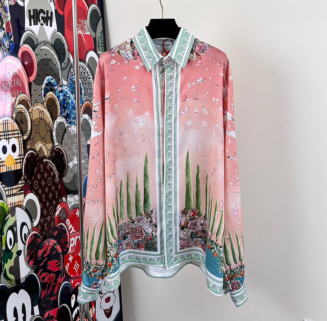 CASABLANCA Clothes CASABLANCA Silk Shirt Top Version(FCFC)