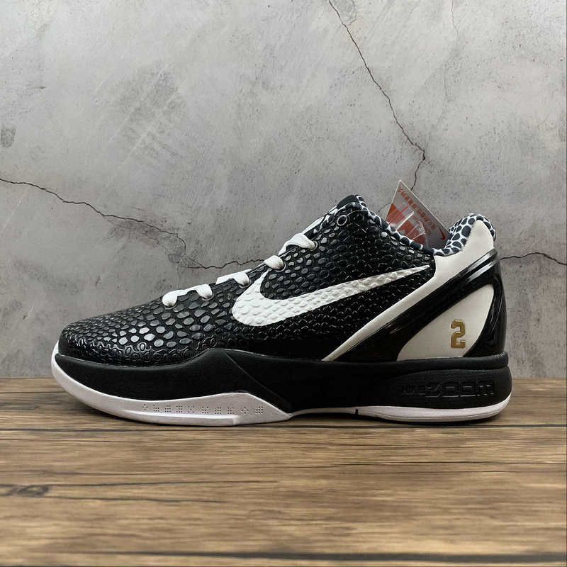 kobe 360 CW2190 002 KOBE 6 PROTRO MAMBACITA BLACK WHITE METALLIC GOLD MAN 40 46 8819