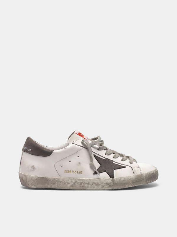golden goose Super-Star sneakers in leather with star and heel tab in nubuck(8A19)
