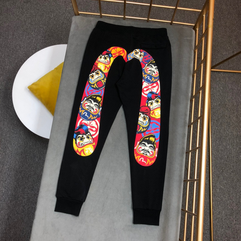 EVISU 1680）EVISU 福神 24新款 小海鷗 達摩 飛機頭 不倒翁 長褲 棉褲 �