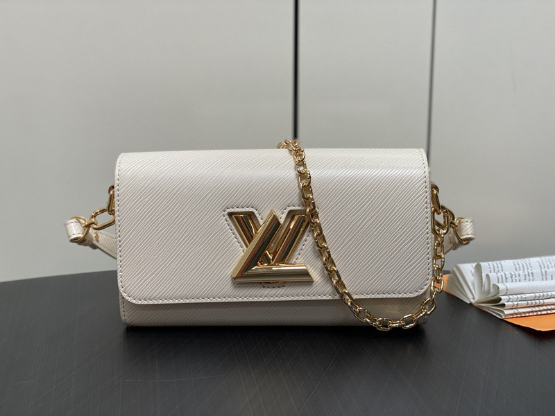 shoulder bag Louis vuitton twist west genuine leather bag for women milk white creamFC95