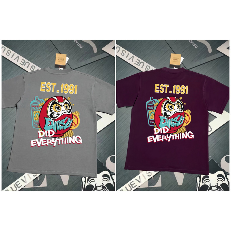 EVISU 1580）EVISU 福神 25新款 達摩 不倒翁 1991 字母 海鷗m 短袖 短T 潮�
