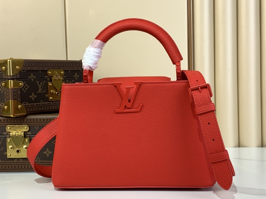 LV-Handbags M48865 m11798 Red∕Red button(6407)