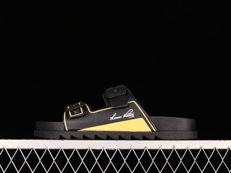 Sandal 【380】[L﹡V TREND CLASSIC SLIPPERS BLACK∕BLACK∕YELLOW]-[WOMAN︰35-39]-[MAN︰40-45] D1