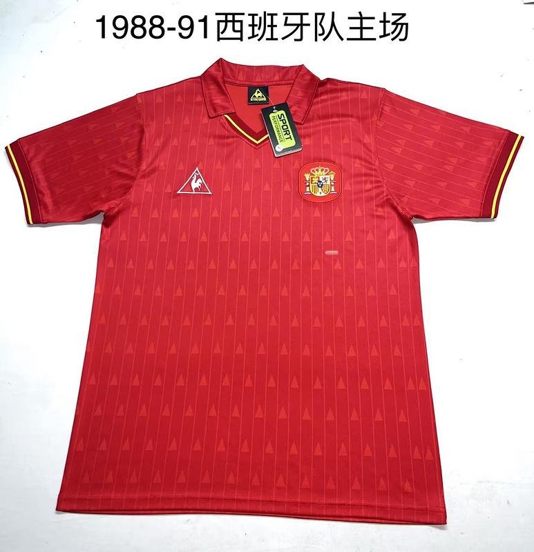 retro jersey Spain retro soccer jerseys 1988 maglia calcio maillot football camisetas f