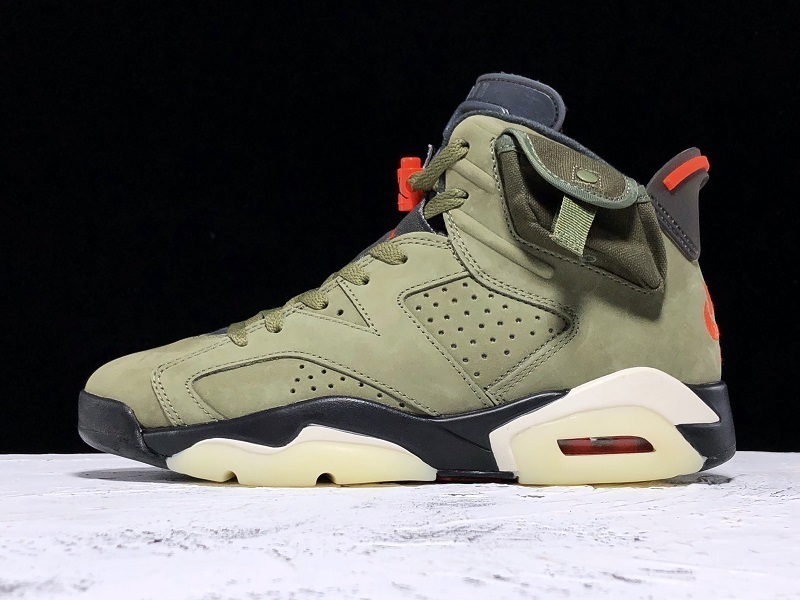 jordan 6 580 CN1084 200 TRAVIS SCOTT X AIR JORDAN 6 MEDIUM OLIVE BLACK UNIVERSITY RED 0A69