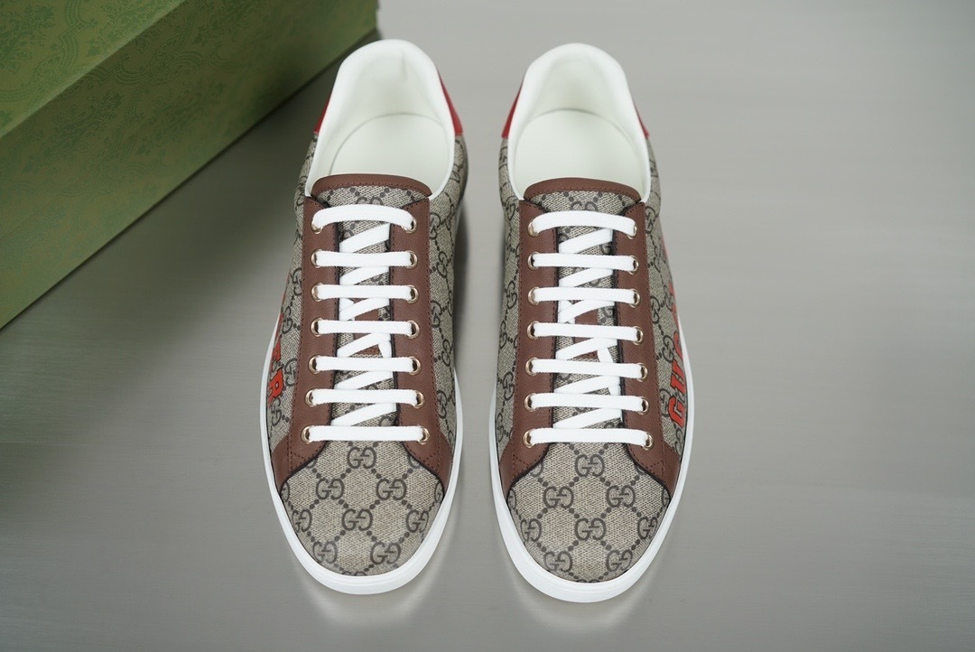 GUCCI SHOES Gucci Tiger Men's Ace sneaker 687609(170usd)(DAA7)