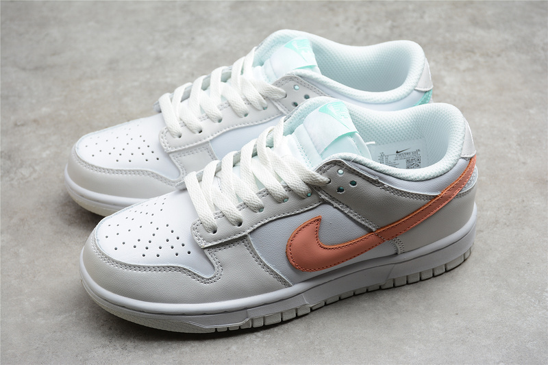 dunk 320 CW1590 101 SB DUNK LOW GS MISMATCH SWOOSH TROPICAL WHITE BONE PEACH AQUA WOMAN 35 39