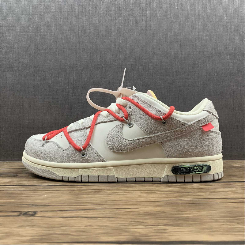 dunk 380 DJ0950 118 OW X SB DUNK LOW LOT 33 OF 50 SAIL NEUTRAL GREY CHILE RED UNISEX 35.5 47.