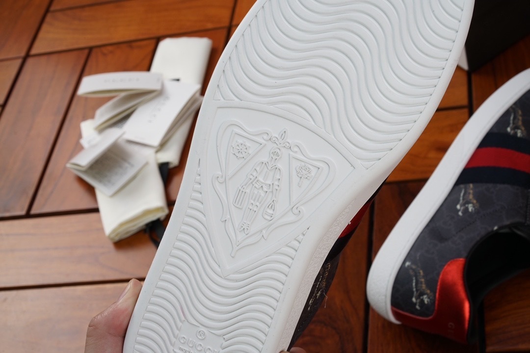 GUCCI SHOES GUCCI Men's Ace GG Supreme tigers sneaker Style ‎429445(170USD)(B10C)