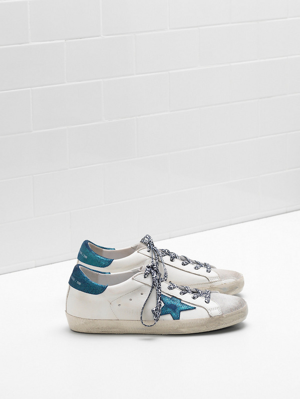 golden goose SUPERSTAR Sneakers G32WS590.E53 Upper in calf leather Star and heel tab in glitt