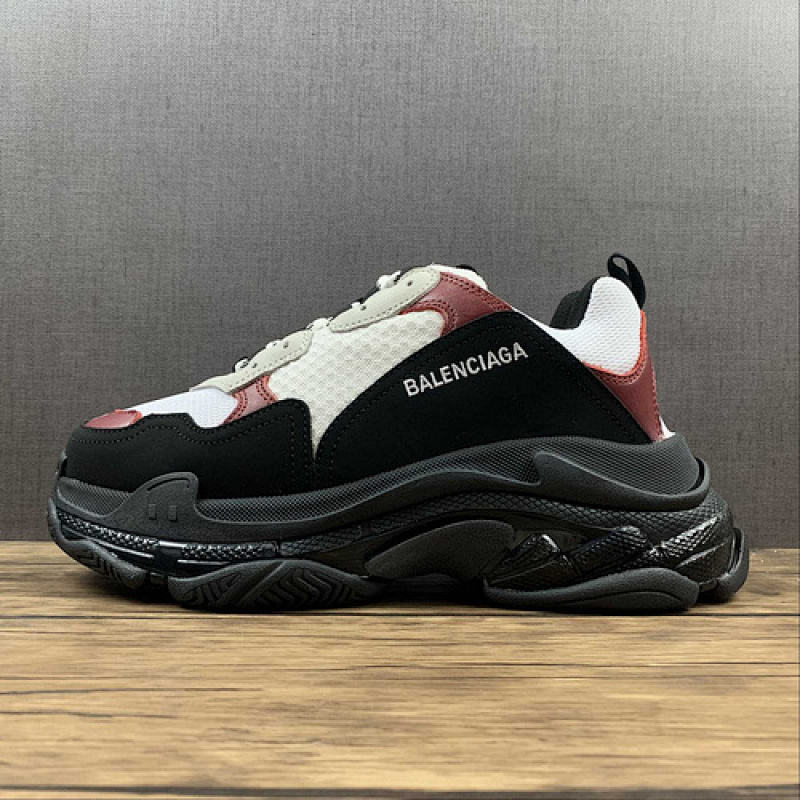 triple s 550 BA LEN CIAGA TRIPLE S SNEAKERS BLACK WHITE RED WOMAN 35 39 MAN 40 46 9E57