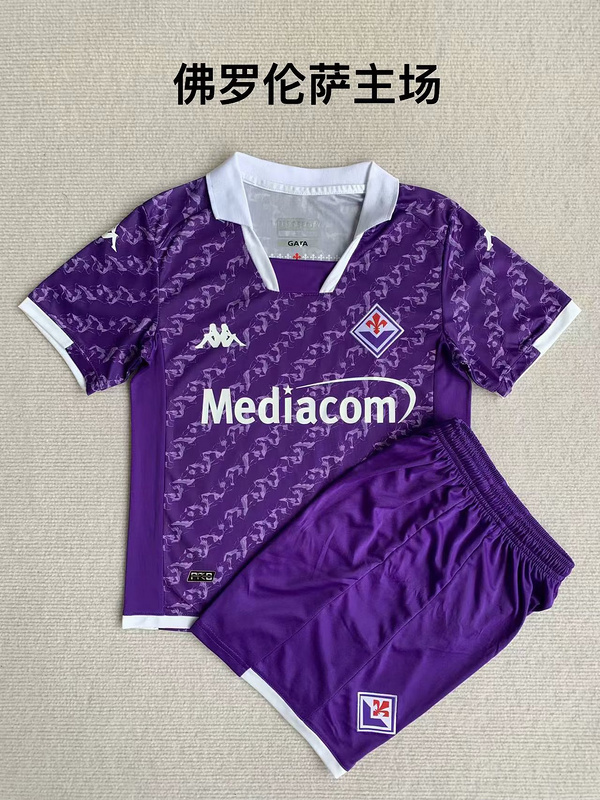 soccer jerseys Cheap fiorentina home kids sets 2023 24 maglia calcio maillot football c
